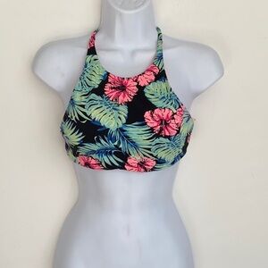 TiniBikini Floral reversible bikini TOP only, Sz M